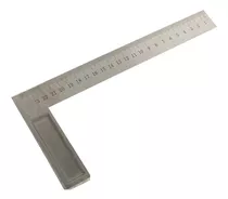 Escuadra De Aluminio Regla Carpintero 25 Cm Kld115 Color Plata