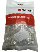 100 Rj45 Conector Cat-5e - Wurth - Melhor Que Furukawa