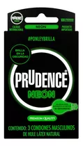 Condones De Látex Prudence Especialidad Neon 3 Condones