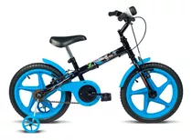 Bicicleta Infantil Aro 16 Rock Preto E Azul Verden Bikes