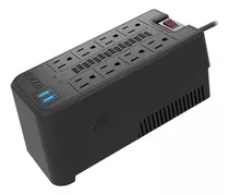 Regulador Voltaje Protector Forza 1200va/600w 8 Tomas 2 Usb