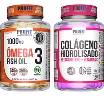 Omega 3 1000mg 90cáps + Colágeno C/ Betacaroteno 150c Profit