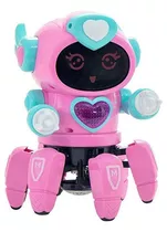 Brinquedo Robô Lady Dançarina Luz E Som Com Face Digital