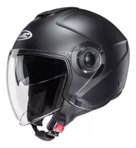 Casco Moto Hjc Semi Jet I40 Sólido Semi F Black