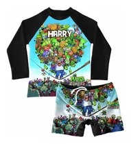 Conjunto De Traje De Baño Niño Plants Vs Zombies 2 