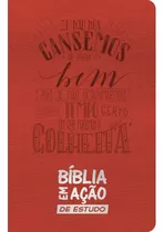 Bíblia Em Ação De Estudo - Versão Mensagem - Luxo Vermelha, De Mensagem. Geo-gráfica E Editora Ltda Em Português, 2018