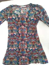 Aurojul-vestido Estampado Varios Colores-m/larga -fresco-nvo