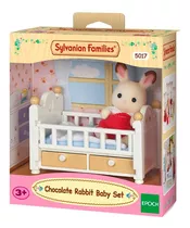 Bebé Conejo Chocolate Sylvanian Families Con Cuna