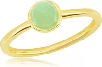 Beaux Bijoux Anillo Solitario De Piedra De Jade Natural De 5