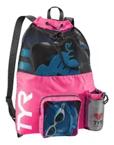 Mochila Red Para Natacion Negra Tyr Big Mesh Mummy Rosa