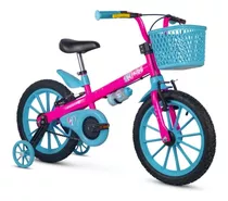 Bicicleta Aro 16 Absolute Passeio Infantil Kids Unicórnio Cor Rosa/azul