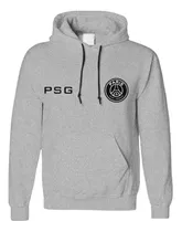 Blusa Capuz Moletom Psg Preto Futebol Casaco Esportivo Paris