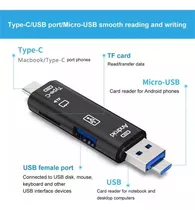 Lector De Tarjetas Otg 5 En 1 Usb 2.0 Tipo C Micro Sd