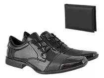 Kit 3 Pares Sapato Social Verniz Crshoes Masculino+carteira