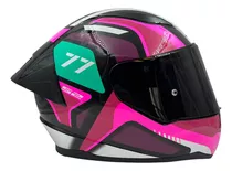 Casco Integral Ls2 Ff353 Hyper Speed Fuchsia Con 2 Visores