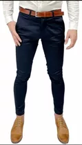 Pantalon Corte Chino Gabardina Chupin Hombre Varios Colores