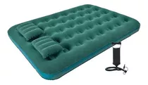 Colchón Inflable Doble Klimber + Inflador + 2 Almohadas 