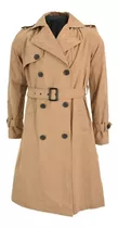 Campera Mujer Piloto Microfibra Impermeable Trench Yd 76213