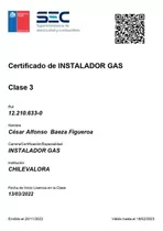 Gasfiter Certificado Sec