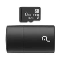 Pen Drive 2 Em 1 + Cartão De Memória Classe 4 8gb Multilaser