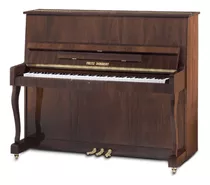 Piano Fritz Dobbert 126 Preto Acústico Vertical Modelo Pared Cor Marrom