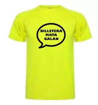 Remera Fluor Amarilla Egresados Despedida Billete Mata Galan