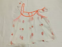 Musculosa Transparente Con Vivos En Naranja - Hermosa!!!