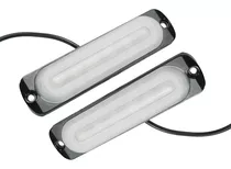 2 Faros 6 Leds Plafón Barra Estrobo Tipo Neón Luz Roja