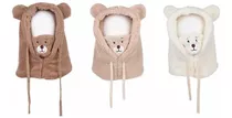 Gorro Modelo Oso Peluche Con Tapabocas Y Cuellera Kawaii