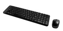 Teclado E Mouse Logitech Mk220 Sem Fio Compacto Abnt2 Preto