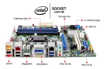 Tarjeta Madre (3ra Gen) Socket 1155 Ddr3 1600 Mhz Micro Atx