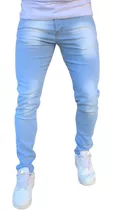 Calça Jeans Super Skinny Masculina Lycra Azul Linha Premium