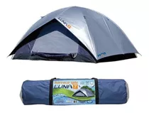 Barraca Luna Grande 7 Lugares C/ Sobreteto Camping Mor Cor Prata/azul