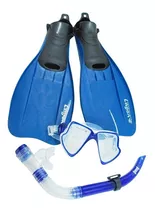 Juego De Buceo Aletas Visor Snorkel Lagon Talla 20/21 Ecom