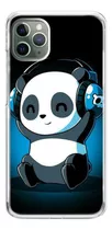 Capa Capinha De Celular Personalizada Urso Panda Musica Fofo