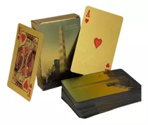 Mazo De Cartas Doradas Baraja Naipes Poker Obelisco