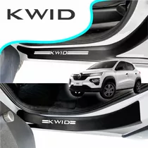 Kit 4 Pçs Soleira Protetor Portas Renault Kwid 2017 Acima