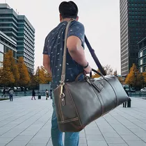 Rustic Town - Bolsa De Cuero Para Viajes Gimnasio Deportes 