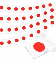 Banderas Rectangulares Japón 32 Banderines 21x14 Cm