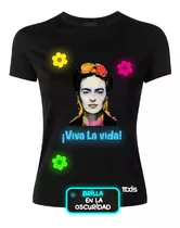 Blusa Para Dama De Frida Kahlo , Brilla En La Oscuridad