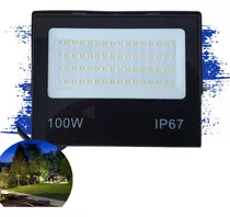 Refletor Led 100w Smd Prova D´água Ip67 Holofote 6500k Cor Da Carcaça Preto 110v/220v (bivolt)