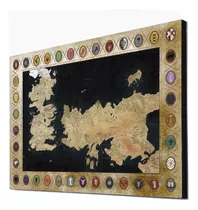 Cuadro De Game Of Thrones Mapa -todas Las Series Que Quieras