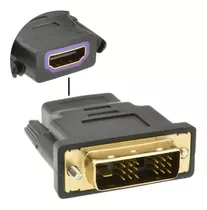 Adaptador Dvi Macho 18 + 1 A Hdmi Hembra Dvi-d Single Link