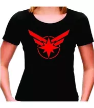 Baby Look Capitã Marvel - Camiseta Feminina Os Vingadores