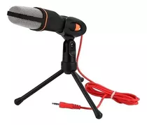 Kit Microfone Condensador Com Tripé Gravação P2 Pc Notebook