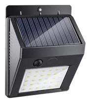 Lámpara Led Solar Con Reflector Exterior Para Jardín Color Negro