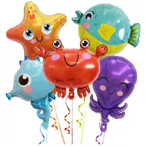 Set De 5 Globos Aluminio Diferentes Diseños