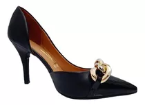 Zapato Mujer Stiletto Vizzano Negro Taco 9 Cm Moda