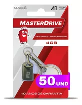 Kit 50 Mini Pendrive 4gb Atacado Masterdrive Premium Nano