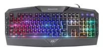 Teclado Gamer Adamantiun Nemesis Ak-1000 Qwerty Português Brasil Cor Preto Com Luz Rainbow